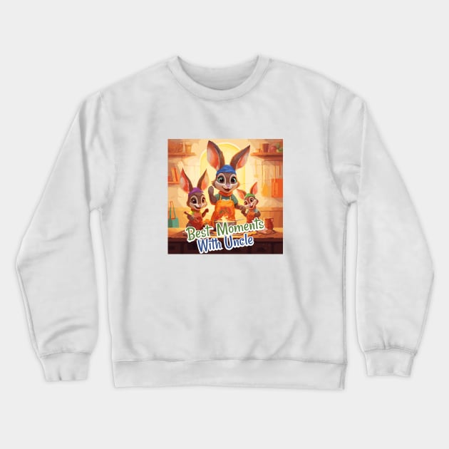 Best Moments With Uncle Crewneck Sweatshirt by JessCrafts